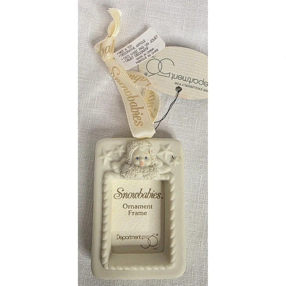 Department 56 Snowbabies Ornament Frame Bisque Porcelain Mini Picture Frame NIB